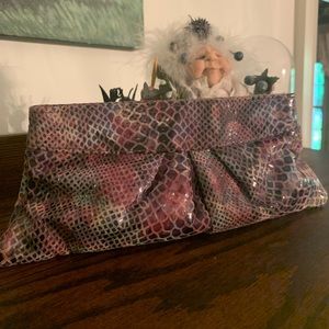 Lauren Merkin Purple Clutch Elegant Wristlet